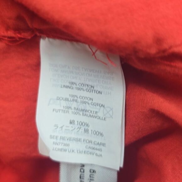 J. Crew Coral Red Eyelet Flutter Sleeve Shift Mini Dress #G1269 Women's Size 00 - Picture 10 of 11